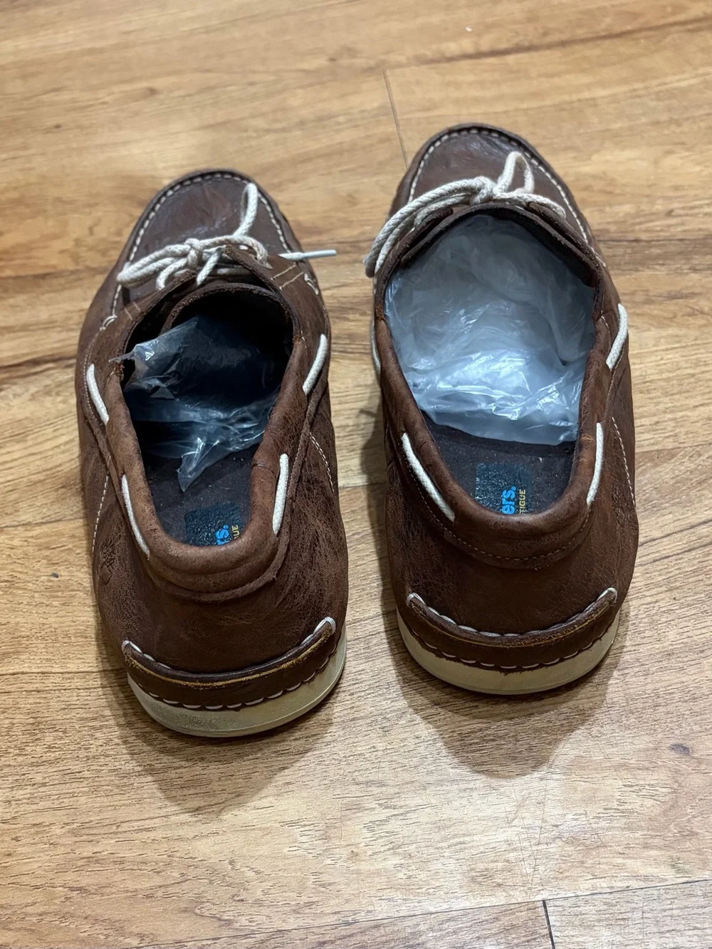 Timberland earthkepers men’s 9.5M brown leather 2 eye boat shoe moc toe